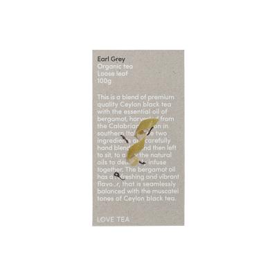 Love Tea Organic Earl Grey Tea Loose Leaf 100g